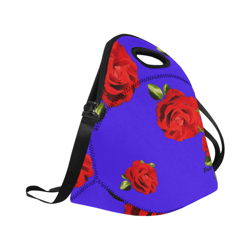 Fairlings Delight's Floral Luxury Collection- Red Rose Neoprene Lunch Bag/Large 53086a11 Neoprene Lunch Bag/Large (Model 1669)