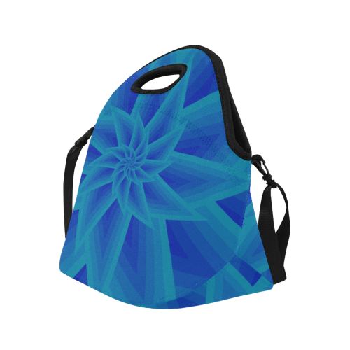 Royal blue sea star Neoprene Lunch Bag/Large (Model 1669)