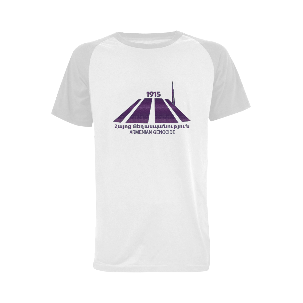 Armenian Genocide Հայոց ցեղասպանությունը Men's Raglan T-shirt (USA Size) (Model T11)