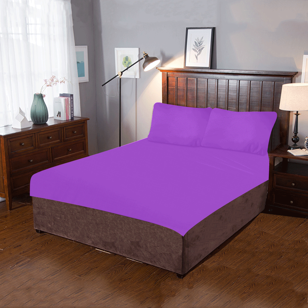 color dark orchid 3-Piece Bedding Set