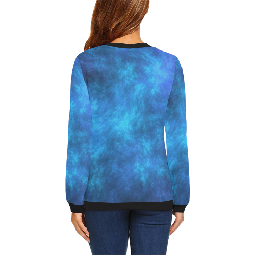 Nebulous All Over Print Crewneck Sweatshirt for Women (Model H18)