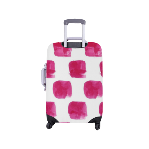 Pink Squares Luggage Cover Luggage Cover/Small 18"-21"