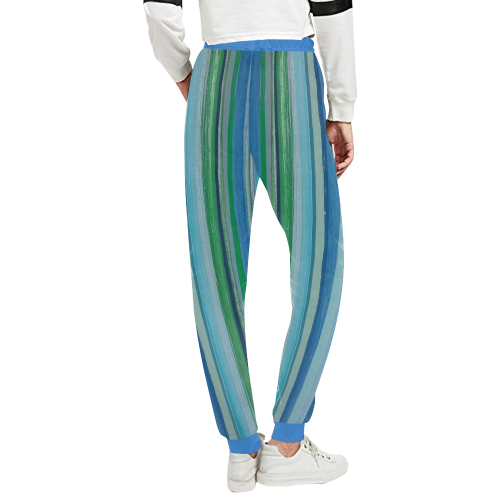 painted stripe Unisex All Over Print Sweatpants (Model L11)