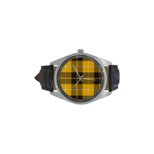 BARCLAY DRESS LIGHT MODERN TARTAN Men's Casual Leather Strap Watch(Model 211)