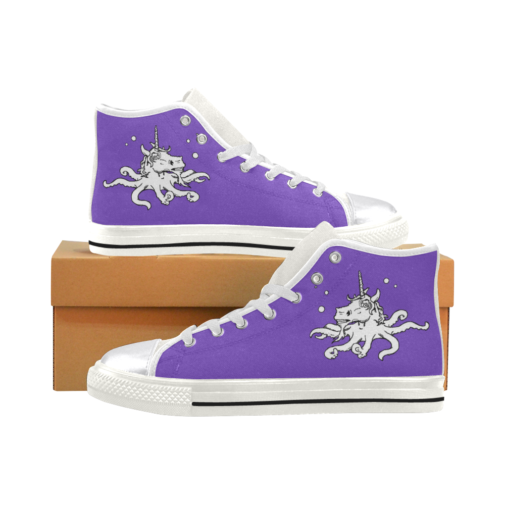 Octocorn Pain Women's Classic High Top Canvas Shoes (Model 017)