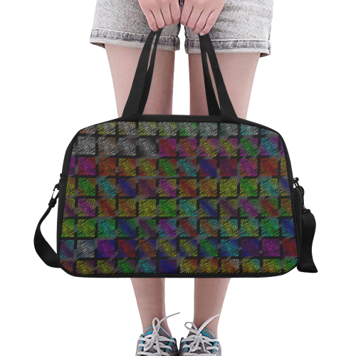 Ripped SpaceTime Stripes Collection Fitness Handbag (Model 1671)