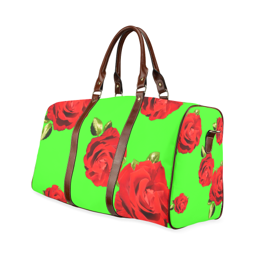 Fairlings Delight's Floral Luxury Collection- Red Rose Waterproof Travel Bag/Large 53086g17 Waterproof Travel Bag/Large (Model 1639)