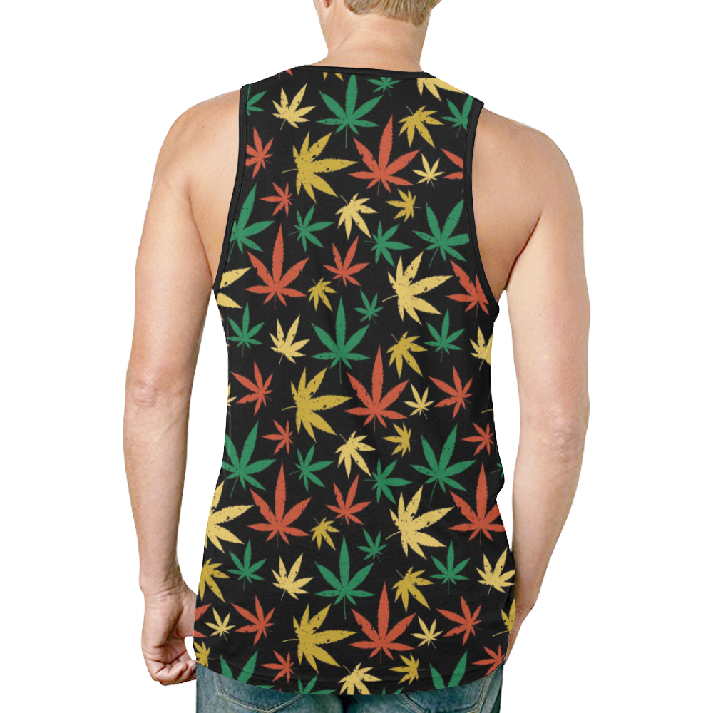 Cannabis Pattern New All Over Print Tank Top for Men (Model T46)