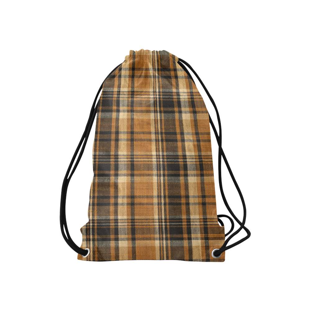 TARTAN DESIGN Small Drawstring Bag Model 1604 (Twin Sides) 11"(W) * 17.7"(H)