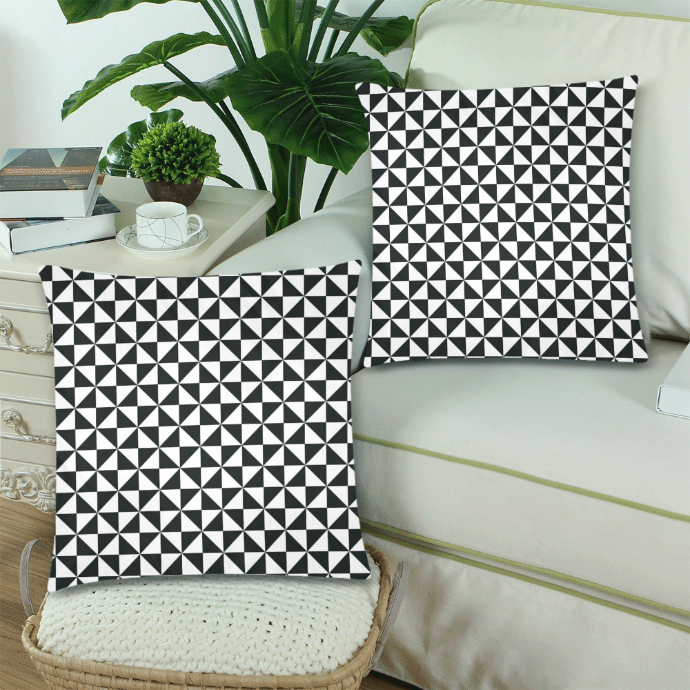 20sw Custom Zippered Pillow Cases 18"x 18" (Twin Sides) (Set of 2)