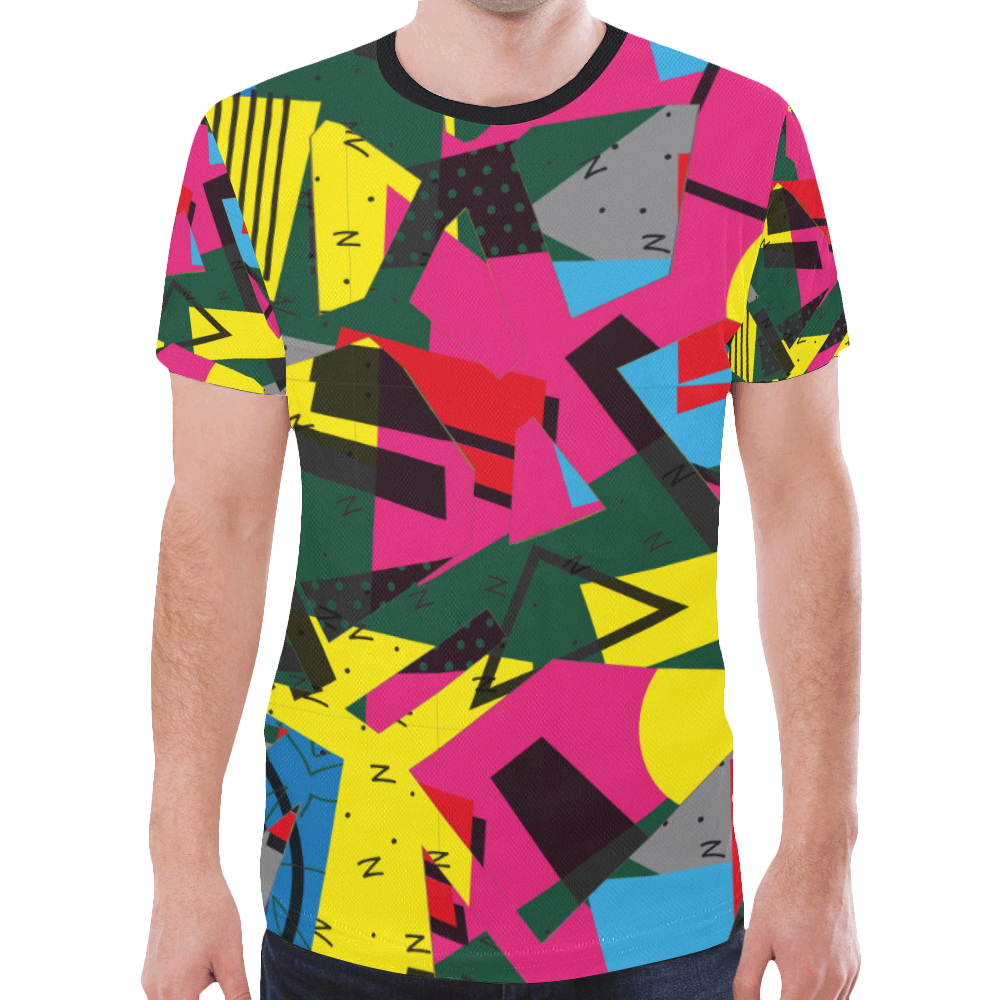 Crolorful shapes New All Over Print T-shirt for Men (Model T45)
