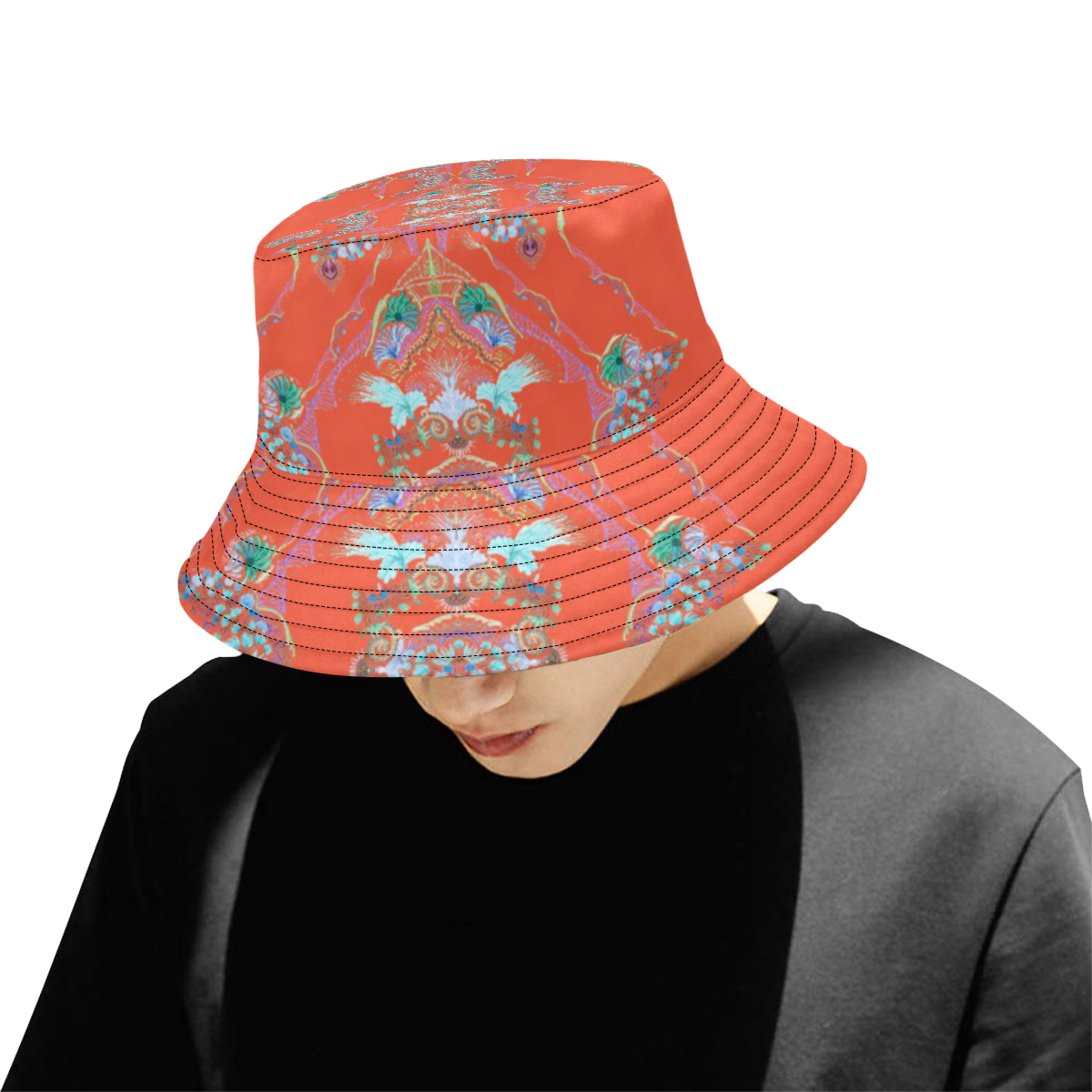 red nature All Over Print Bucket Hat for Men