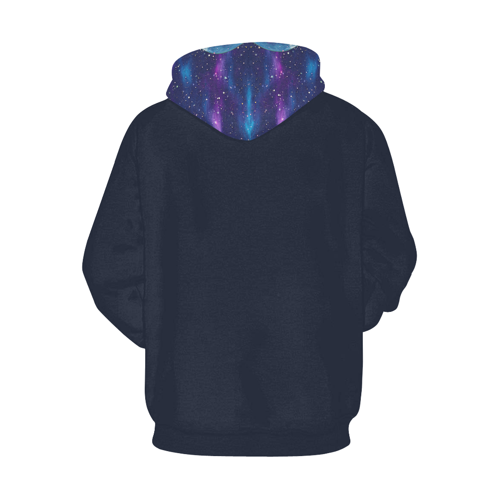 aquarius blue All Over Print Hoodie for Women (USA Size) (Model H13)