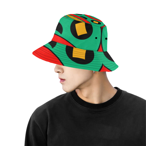 African Scary Tribal All Over Print Bucket Hat for Men