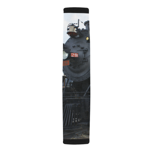 Railroad Vintage Steam Engine on Train Tracks Car Seat Belt Cover 7''x12.6''