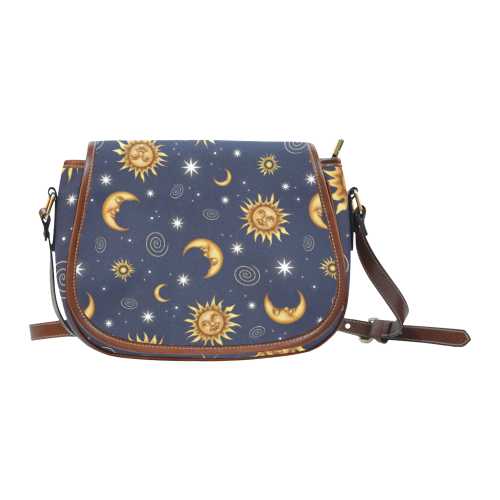 Vintage Celestial Pattern Saddle Bag/Large (Model 1649)