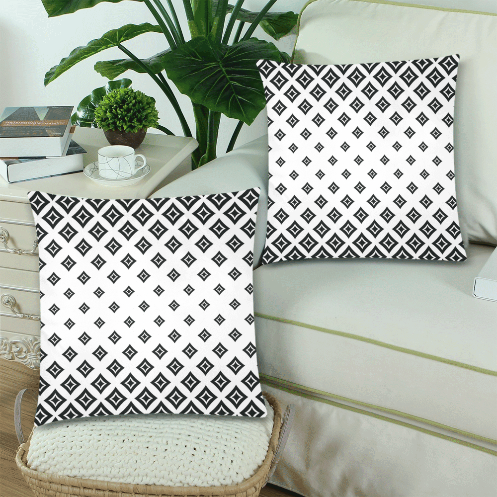 33sw Custom Zippered Pillow Cases 18"x 18" (Twin Sides) (Set of 2)