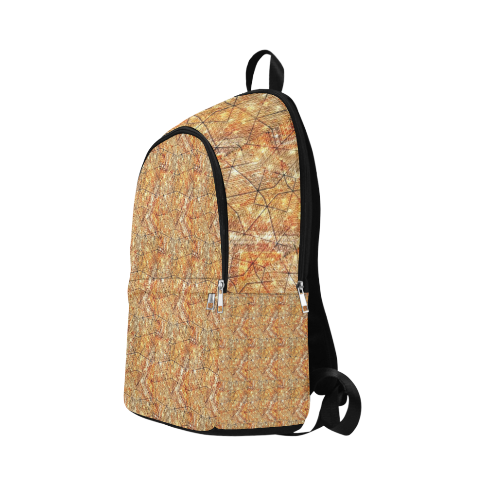 Gold Pattern by K.Merske Fabric Backpack for Adult (Model 1659)