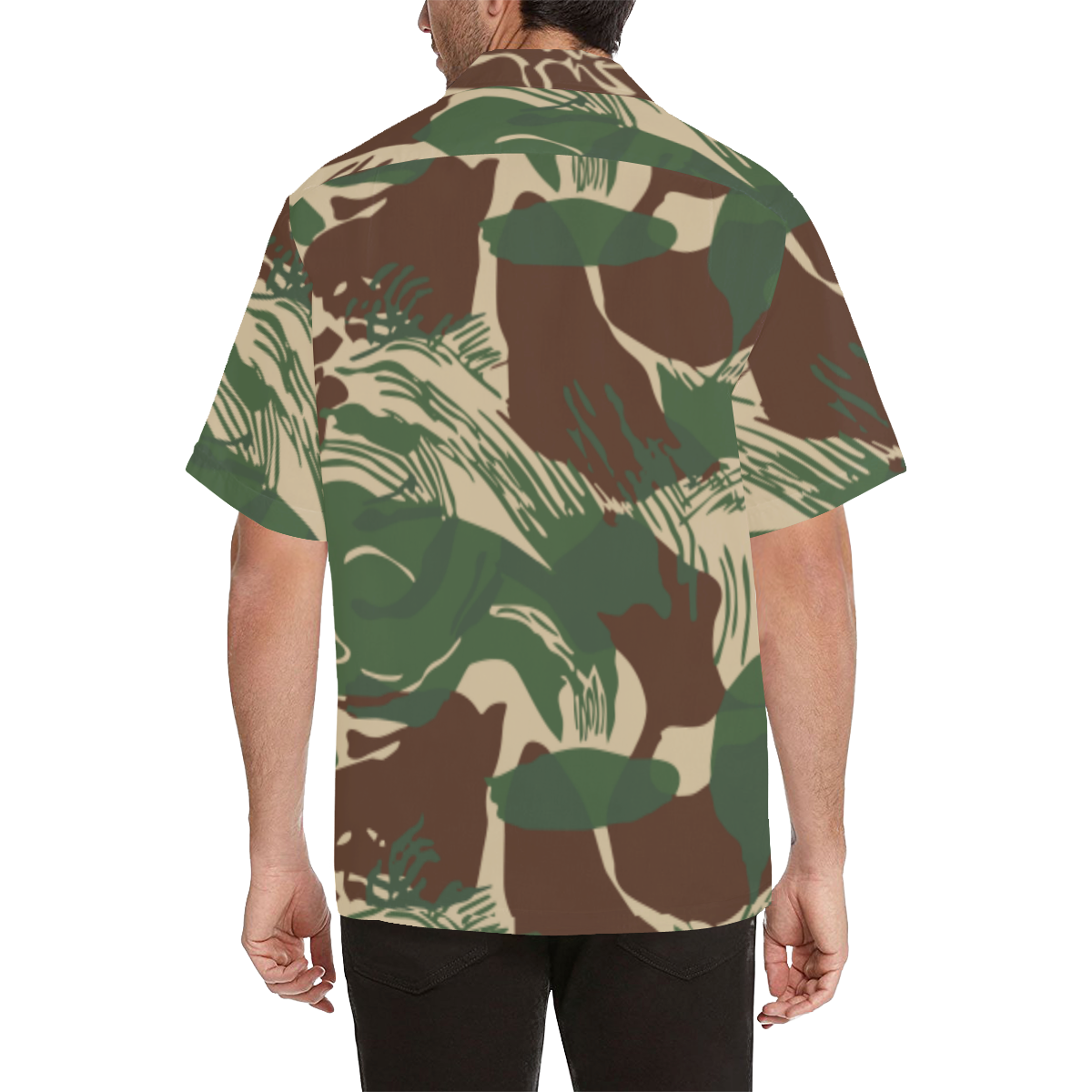 Rhodesian Brushstroke Camouflage v2 Hawaiian Shirt (Model T58)