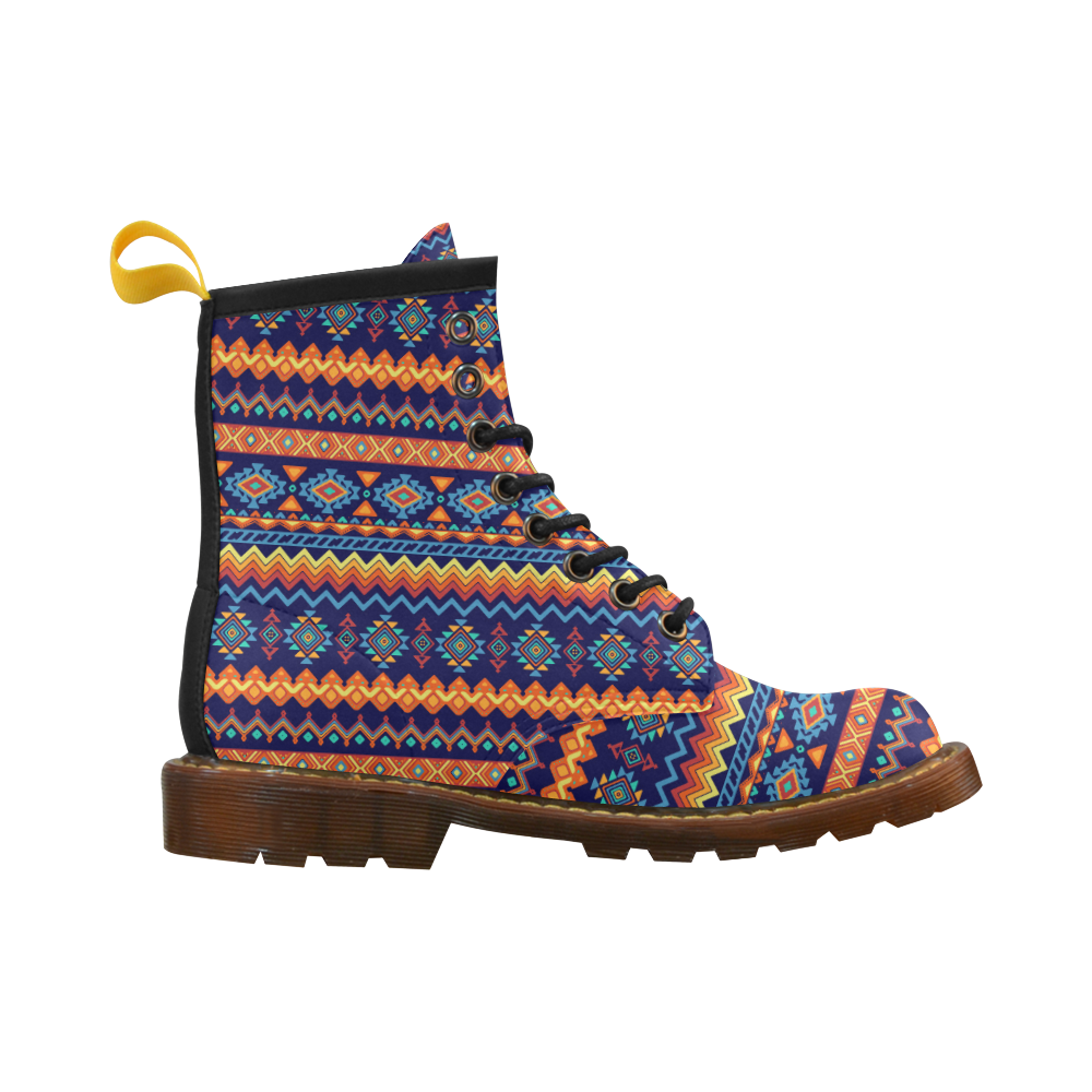 Awesome Ethnic Boho Design High Grade PU Leather Martin Boots For Women Model 402H