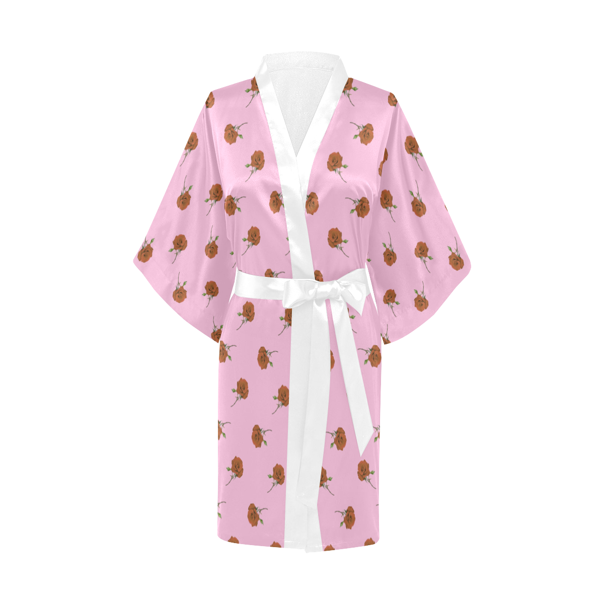 peach rose pink Kimono Robe