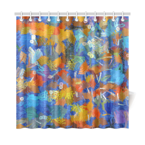 Colorful paint strokes Shower Curtain 72"x72"