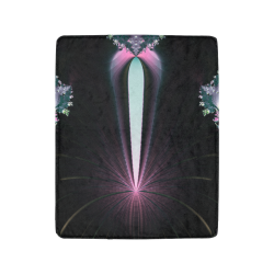 Fractal Beacon in the Night Abstract Ultra-Soft Micro Fleece Blanket 40"x50"