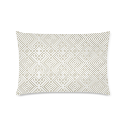 White 3D Geometric Pattern Custom Zippered Pillow Case 16"x24"(Twin Sides)