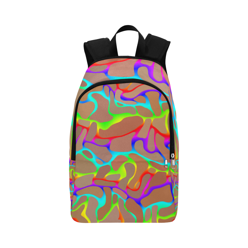 Colorful wavy shapes Fabric Backpack for Adult (Model 1659)