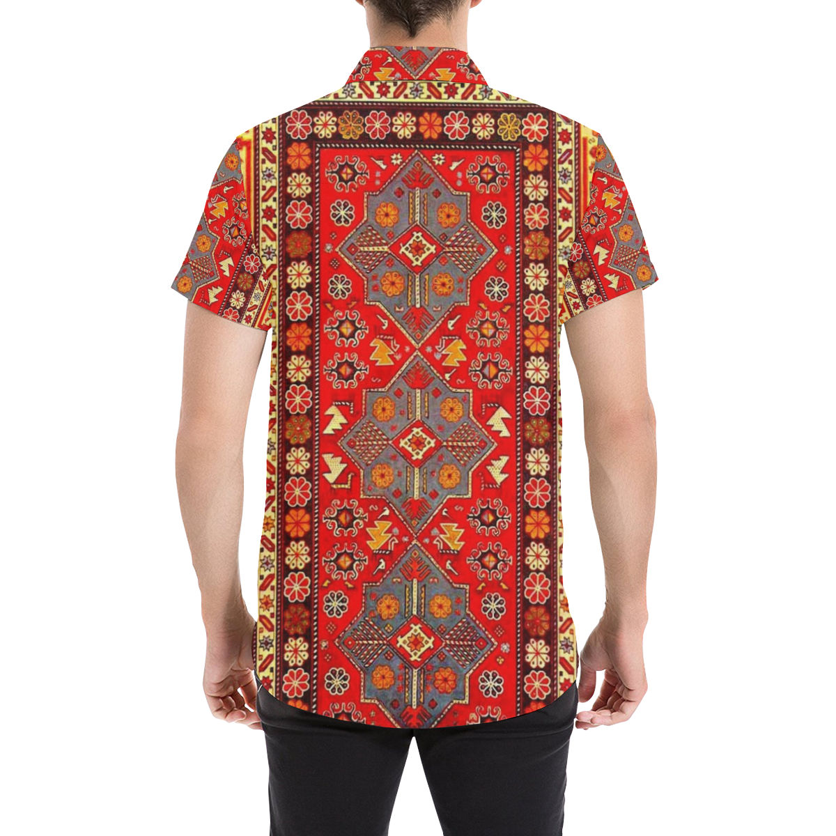 Azerbaijan Pattern 5 Men's All Over Print Short Sleeve Shirt (Model T53)