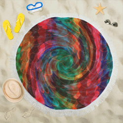 Ray of Twirls Circular Beach Shawl 59"x 59"