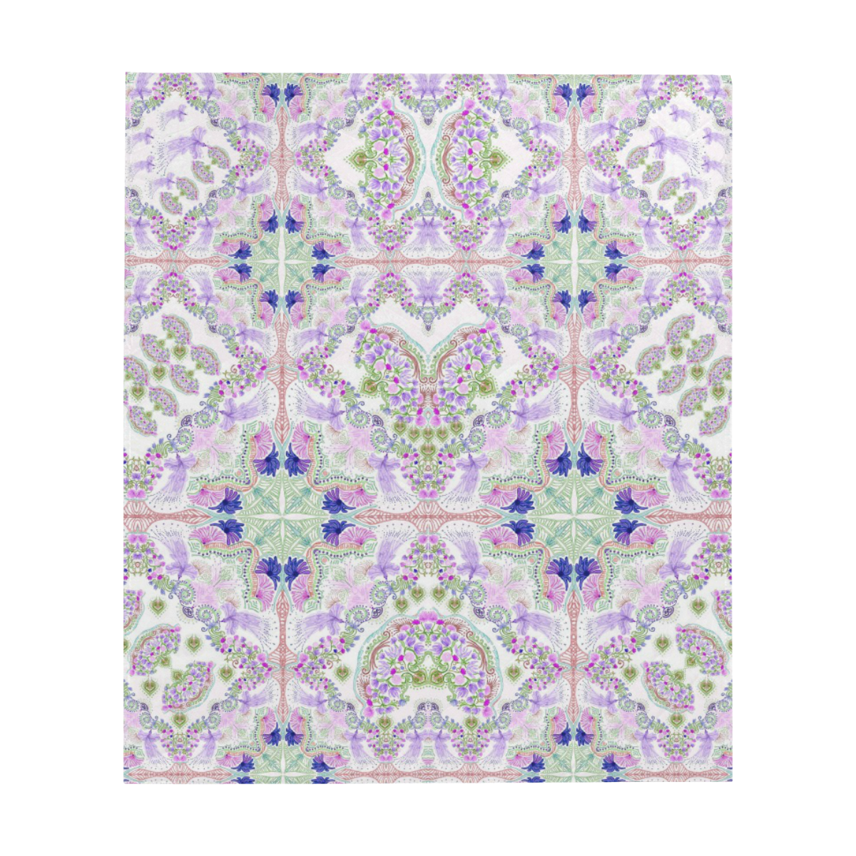 sweet nature- purple Quilt 60"x70"