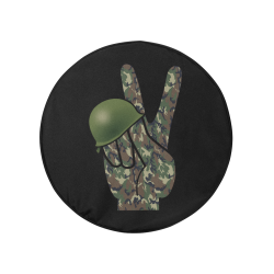 Forest Camouflage Peace Sign 32 Inch Spare Tire Cover