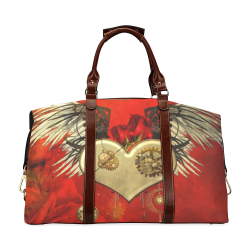 Steampunk heart, clocks and gears Classic Travel Bag (Model 1643) Remake