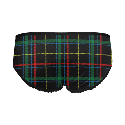 Black Red Green Plaid Women's All Over Print Classic Briefs (Model L13)