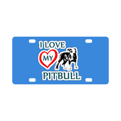 Pitbull Love Classic License Plate