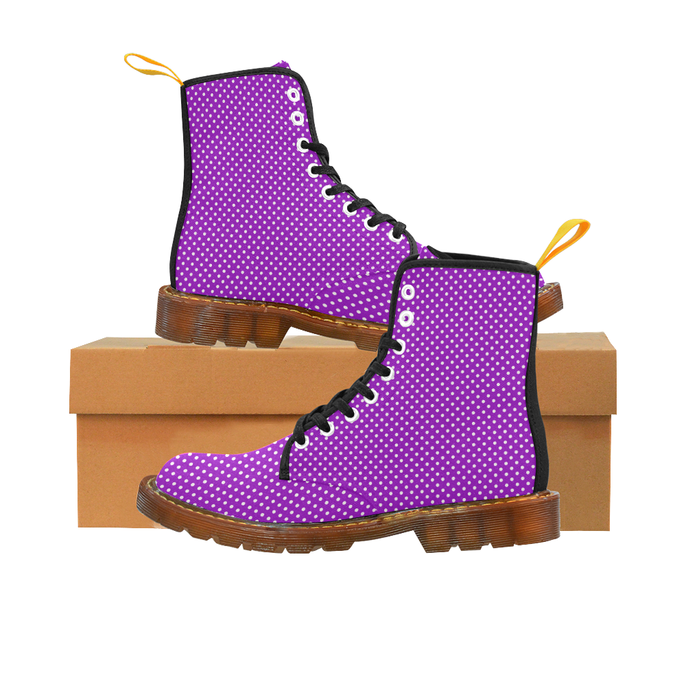 Lavander polka dots Martin Boots For Women Model 1203H