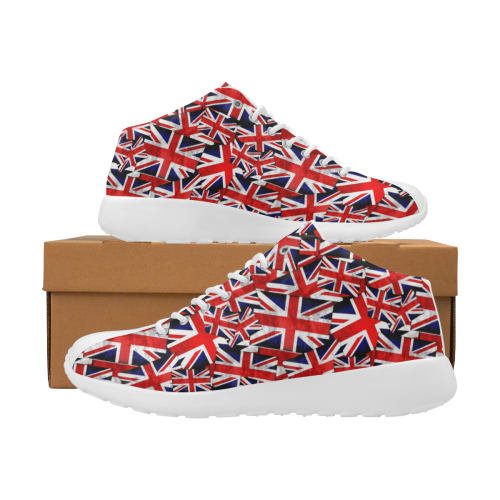 Union Jack British UK Flag Women's Basketball Training Shoes (Model 47502)