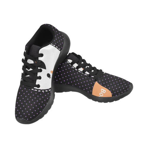 Little cute ghost Dots smiling shoes Kid's Running Shoes (Model 020)