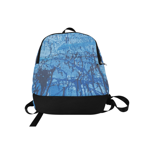 Blue splatters Fabric Backpack for Adult (Model 1659)