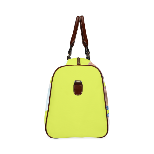 PiccoGrande Yellow Groovie Waterproof Travel Bag/Small (Model 1639)