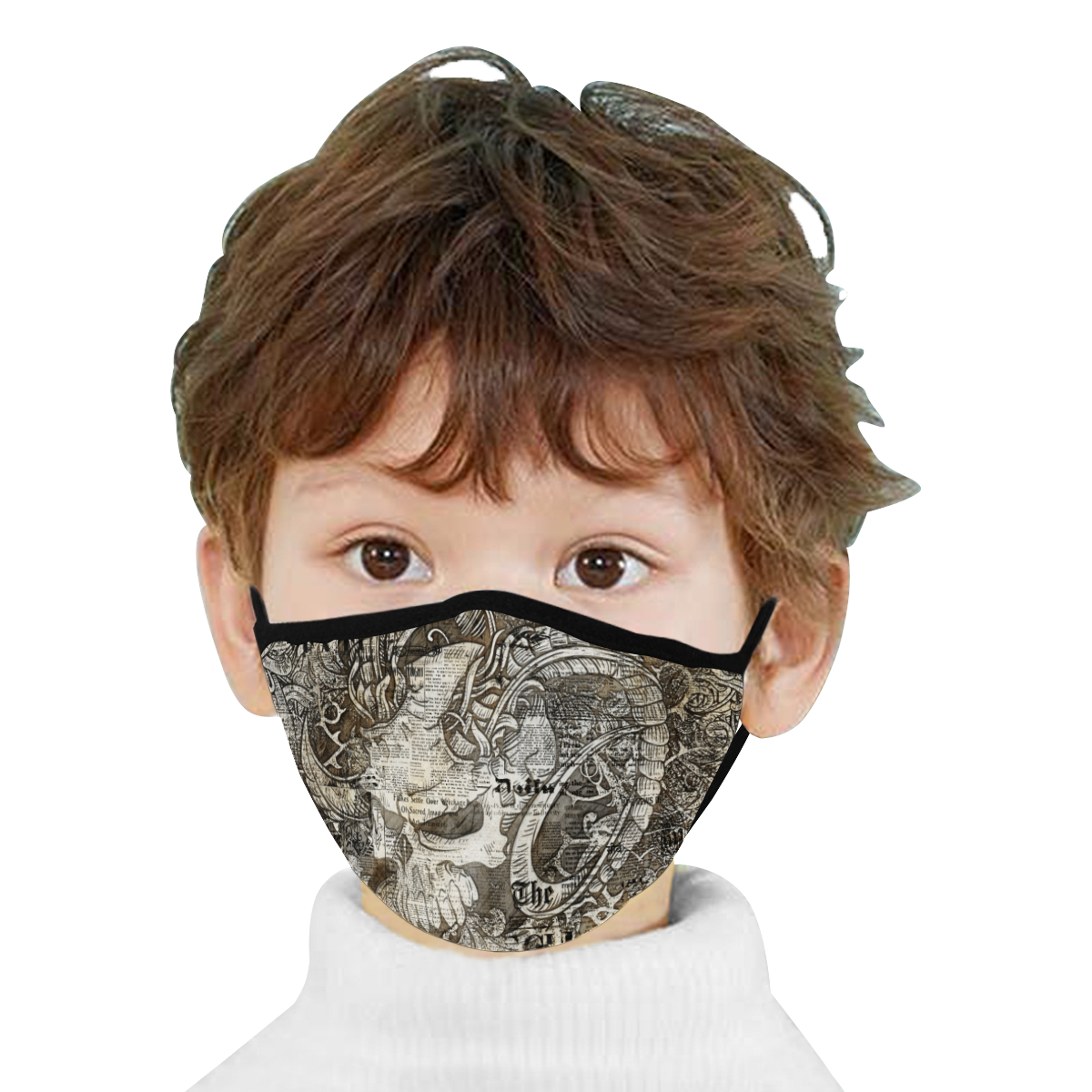 Abstract journal skull Mouth Mask