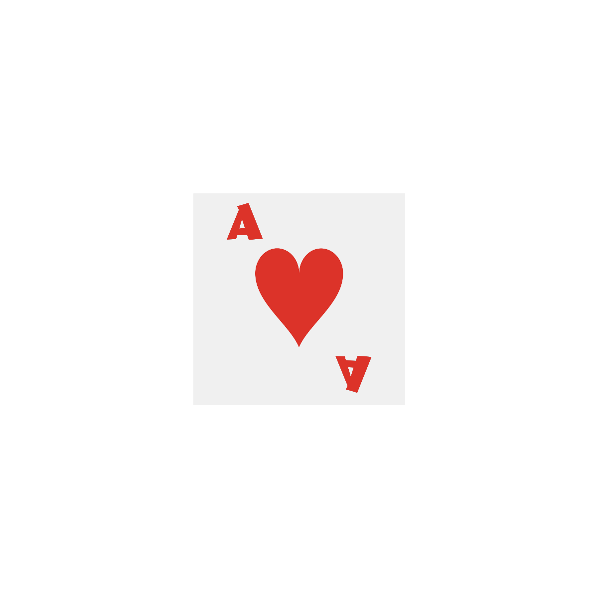 Playing Card Ace of Hearts Personalized Temporary Tattoo (15 Pieces)