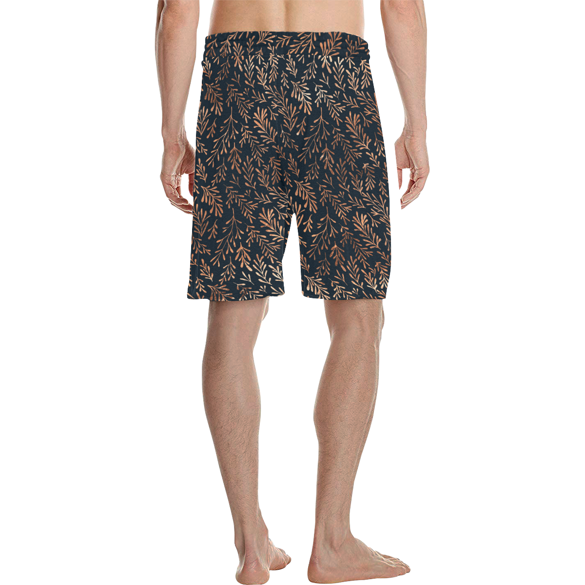 Marcelo palm leaves copper Men's All Over Print Casual Shorts (Model L23)