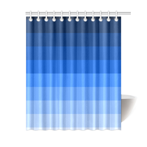 Blue stripes Shower Curtain 60"x72"