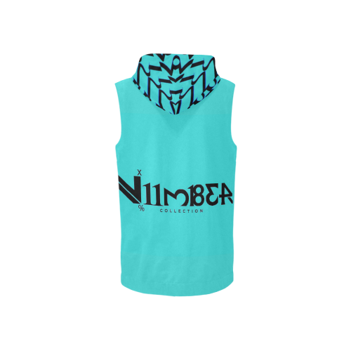 NUMBERS Collection 1234567/LOGO New Green All Over Print Sleeveless Zip Up Hoodie for Women (Model H16)