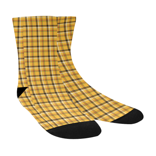 Yellow Tartan (Plaid) Crew Socks