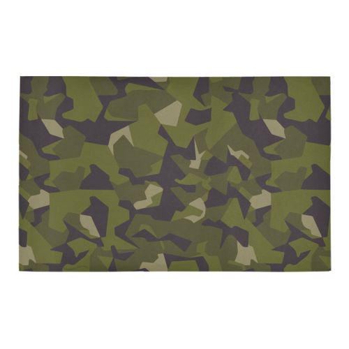 Swedish M90 woodland camouflage Bath Rug 20''x 32''