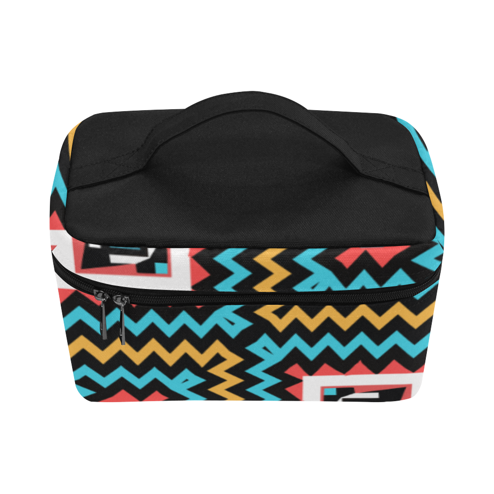 Shapes on a black background Cosmetic Bag/Large (Model 1658)