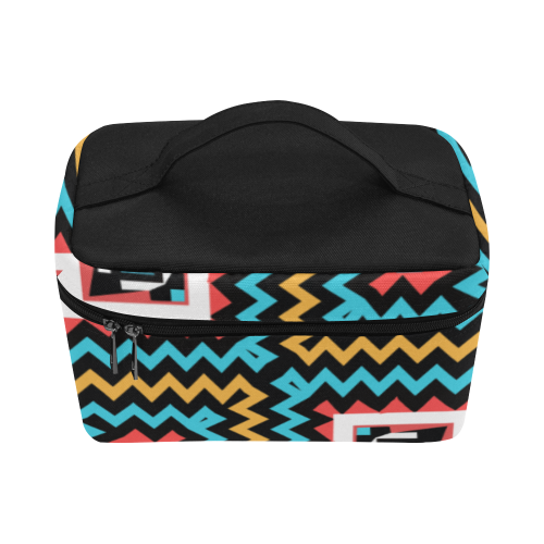 Shapes on a black background Cosmetic Bag/Large (Model 1658)